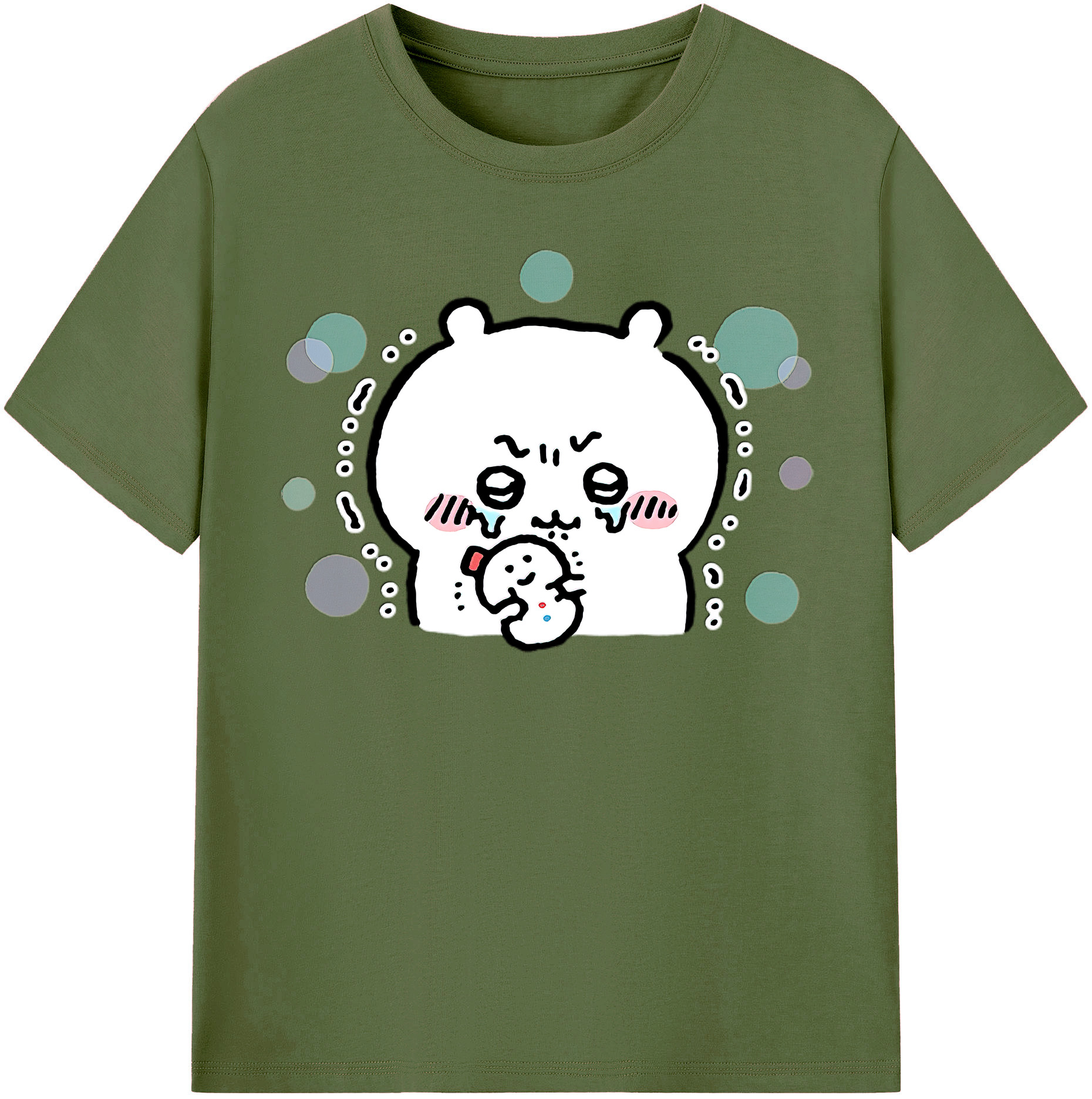 （画像用） ちいかわ ちいかわ Chii-kawa chiikawa 綿100％半袖Tシャツ（フロントプリント）